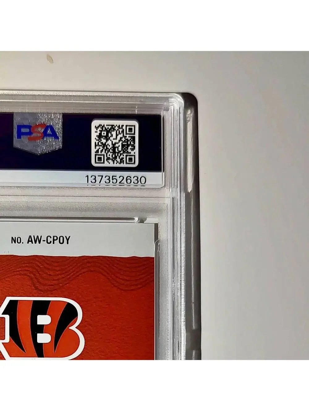 Joe Burrow 2024 Panini NFL AP Comeback Player of the Year Bengals PSA 9 Mint